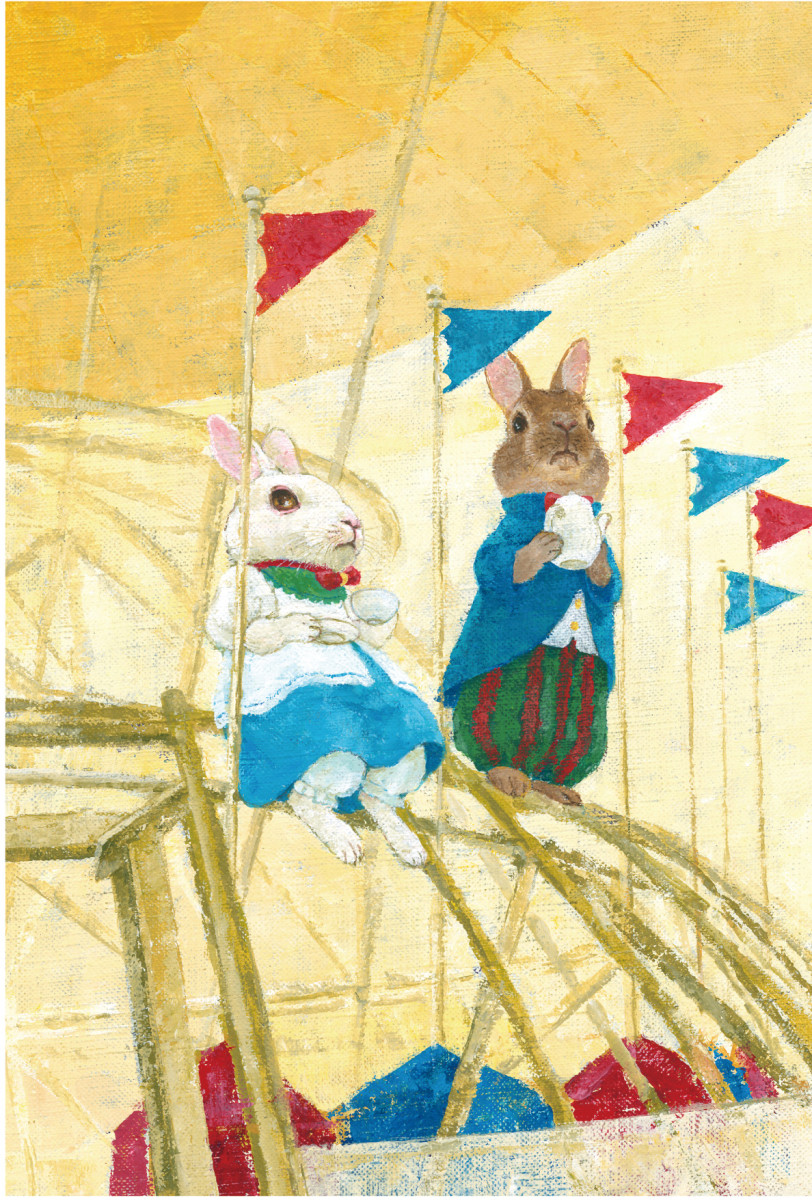 「隙あらば猫　町田尚子絵本原画展」鹿児島会場限定オリジナルポストカード【ティータイム】